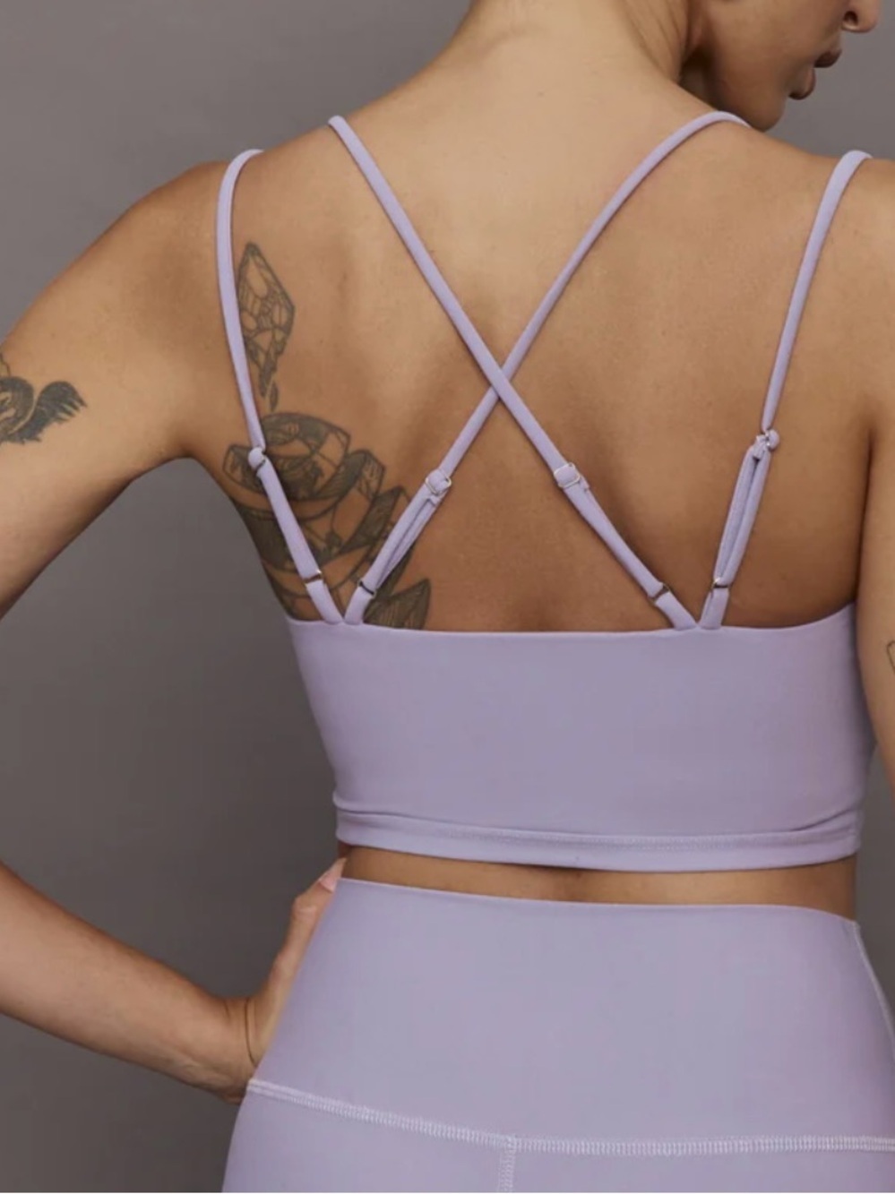 NEW CARBON38 Strappy Bra Top in Melt - Lavender Grey